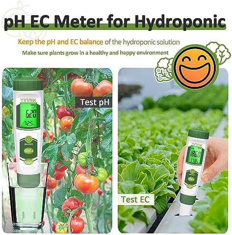 YINMIK pH EC Meter for Water Hydroponics, Digital PPM Meter for Nutrients - Image 2