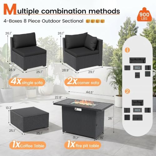 8 Piece Patio Furniture Set - Image 2