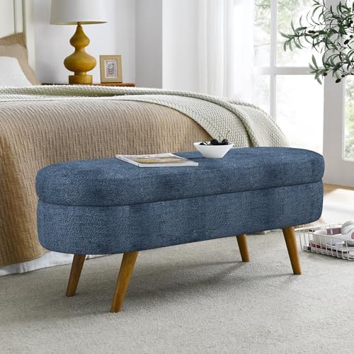 43.5" Ottoman with Storage, Storage Ottoman Bench with Safety Hinge, Bed End - Image 3