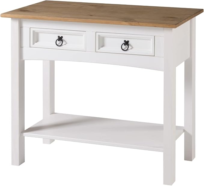 OS Home and Office Furniture Cottage Series Wood Hall Table in Corona Snow by American+Furniture+Classics
