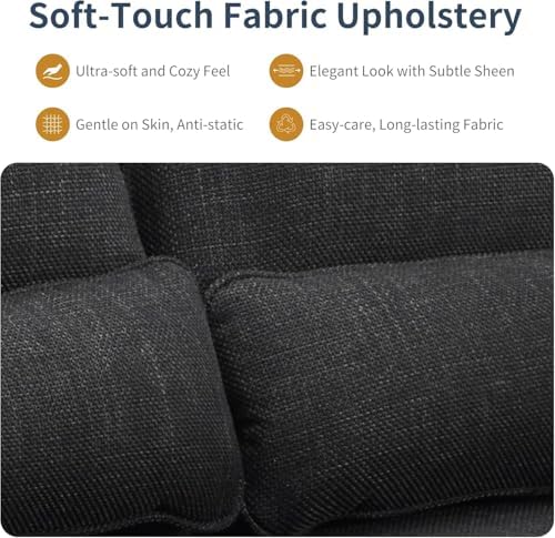 81" L-Shaped Sectional Sofa Couch, Pull-Out Sleeper Sofa Bed - Image 6