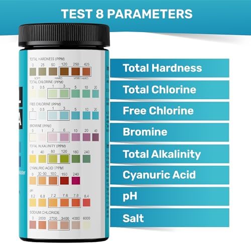 JNW Direct Pool Test Strips for Pools and Spas - 8 in 1 Water Test 150 Pack - Image 7