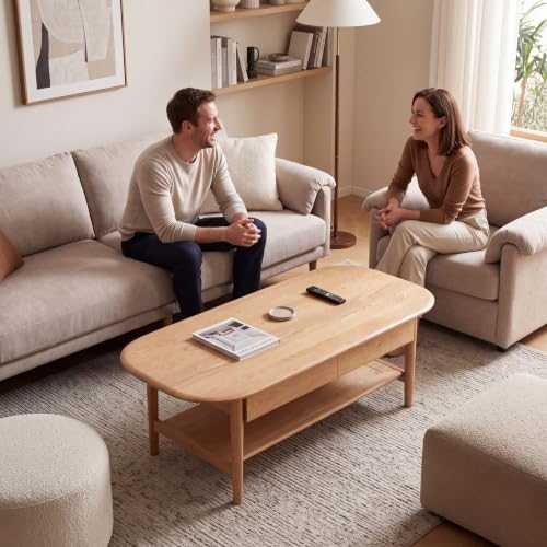 100% Solid Oak Wood Coffee Table - Image 4