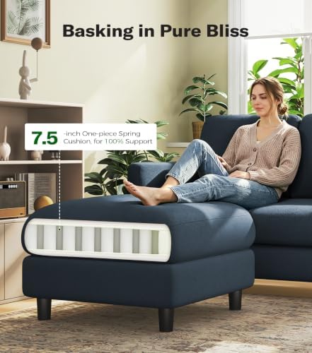 Welzona Loveseat Sofa with Ottoman - Image 3