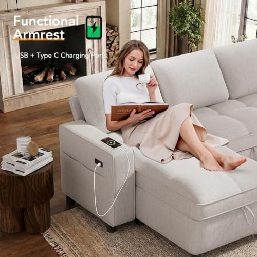 WEUP Modular Sectional Sleeper Sofa Bed, Pull Out Couch - Image 6