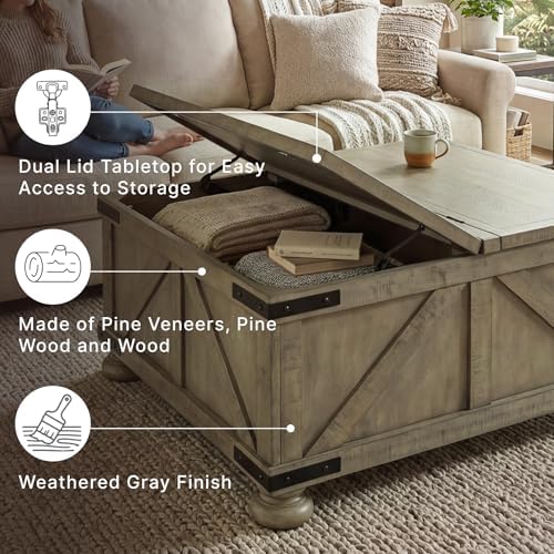 Signature Design by Ashley Aldwin Farmhouse Square Coffee Table - Image 4