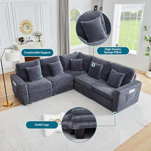 ORRD Modern Middle Armless Sofa Seat Set of 2 - Image 4