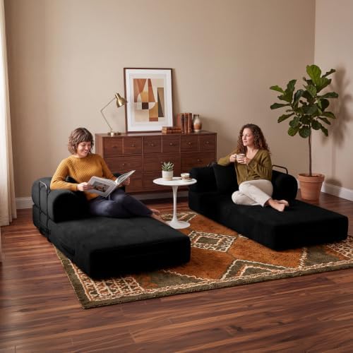 79" Memory Foam Sofa Bed, Convertible Futon Boneless Couch - Image 6