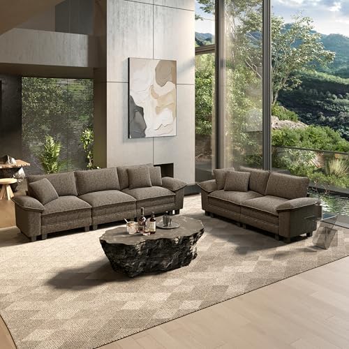 HERA'S HOUSE 2 Pieces Modular Loveseat Couch & 3-Seat Sectional Sofa Set by HERASHOUSE