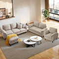 3 Pieces Sectional Sofa Set, 3-Seat L Shaped Couch by soscana
