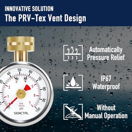 SENCTRL 0-100 Psi Lead-Free Water Pressure Gauge Test - Image 5