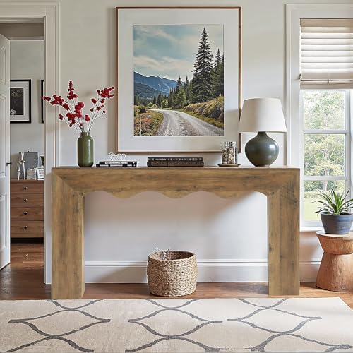 Tribesigns 63" Farmhouse Console Table, Wooden Couch Table Behind Sofa - Image 6