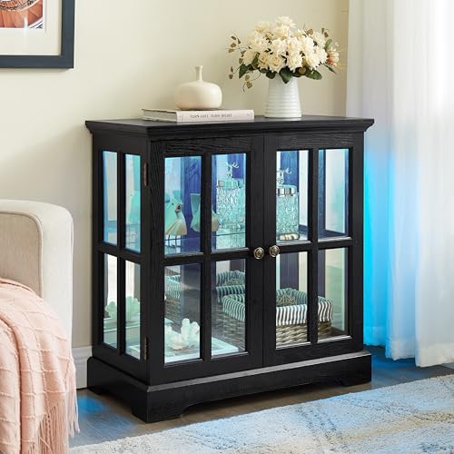 30" Glass Curio Display Storage Cabinet by Unknown