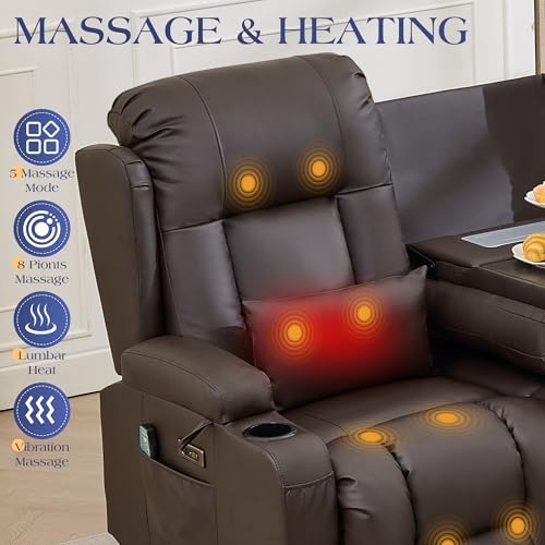 TUNYI Power Loveseat Recliner Sofa - Image 4