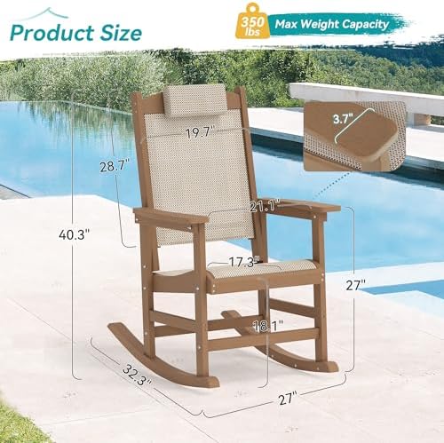 Outdoor Rocking Chair Set of 2 - Image 2