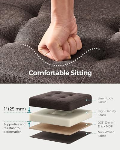 SONGMICS 30 Inches Folding Storage Ottoman Bench, Load 660 lb - Image 4