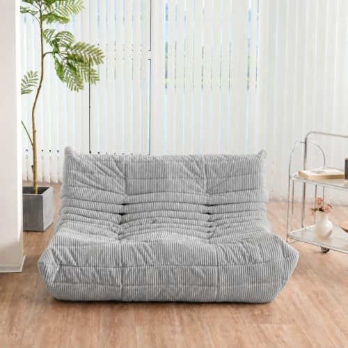 N&V Fireside Loveseat, Mid Century Armless Twin Size Floor Sofa, Soft Premium - Image 6