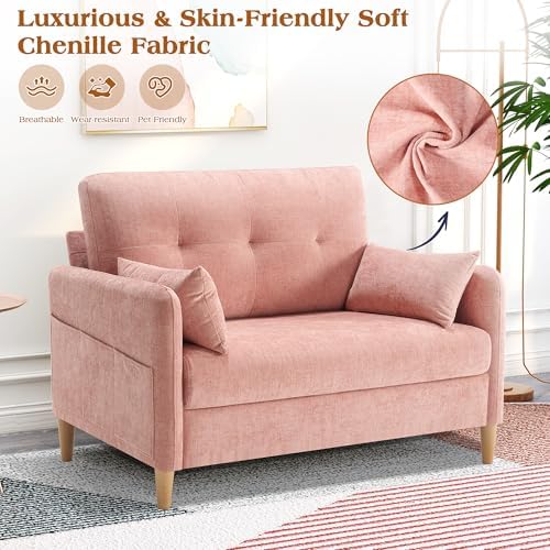 Hanherry Loveseat Sofa, 44” Small Couch - Image 3