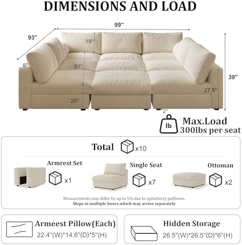 Cloud Modular Sectional Sleeper Sofa - Image 2