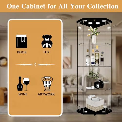 Beauty4U Corner Glass Display Cabinet - Image 6