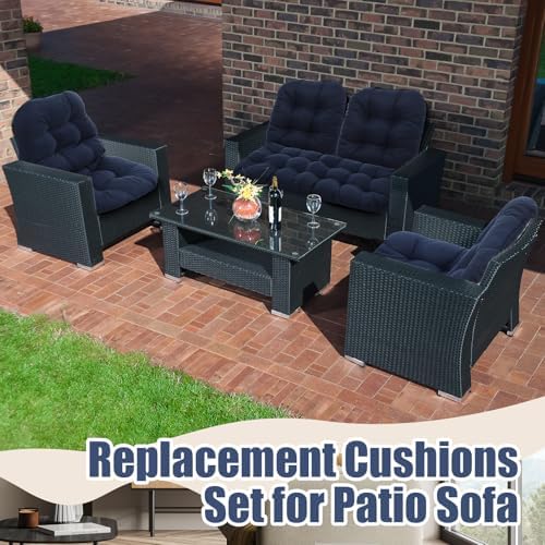 Youyole 7 Pcs Wicker Chair Cushions Set, 44 x 19'' Outdoor Waterproof Loveseat - Image 7