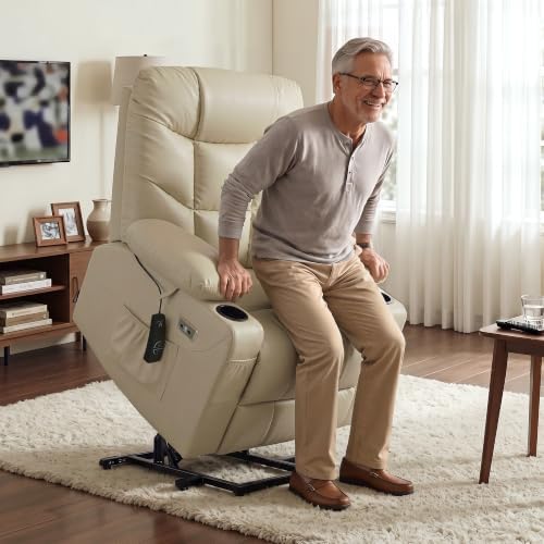 MCombo Power Lift Recliner for Elderly, Leather 7287 - Image 2