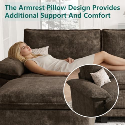 108" Modular Sectional Couch, L Shaped Cloud Sofa - Image 3