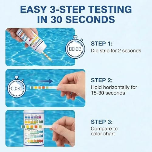7 in 1 Pool Test Kit 150 Strips Pool Spa Test Strips - Image 4