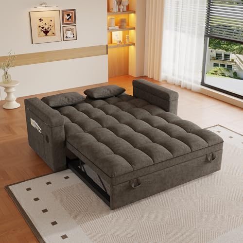 3 in 1 Convertible Sleeper Sofa, 65in Sleeper Couch - Image 5