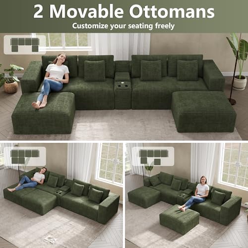 ONEMMLION 151" Oversized Cloud Sectional Couch - Image 4