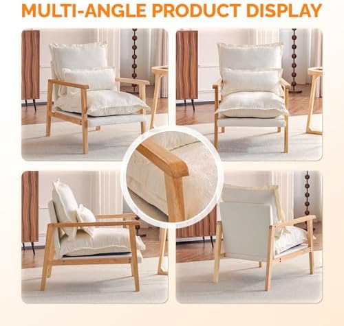 VINGLI Mid-Century Modern Cloud Accent Armchair - Image 3