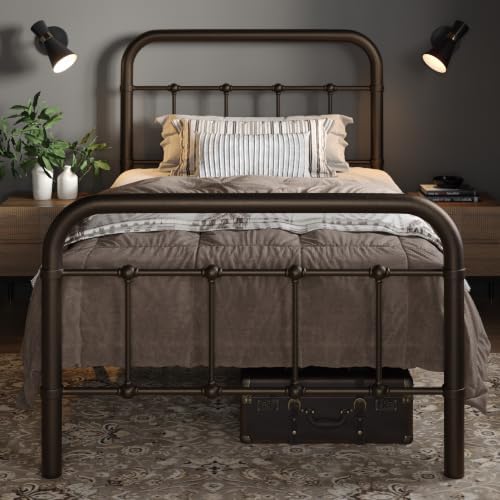Allewie Twin Metal Bed Frame by Allewie