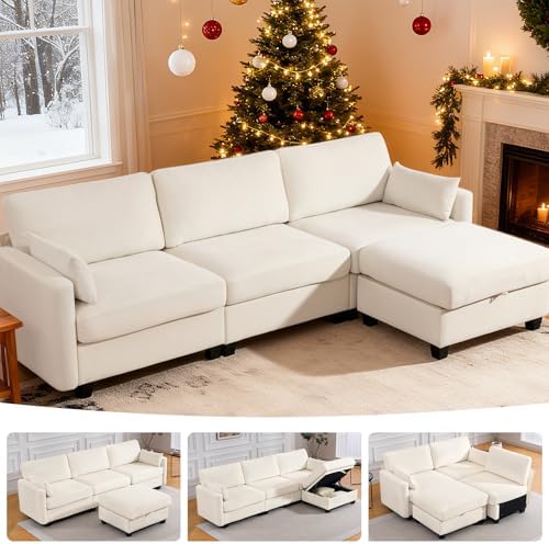 109 Inch Modular Sectional Sofa, L Shaped Couch by VogueFurnitureDirect