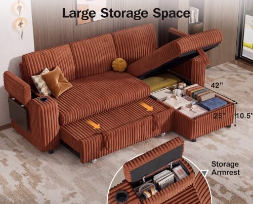 WEUP 86" Modular Sectional Sleeper Sofa - Image 5