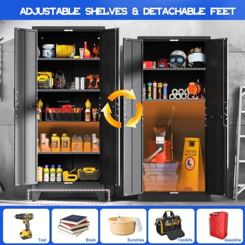 GAIOUS 71" Tall Metal Pantry Storage Cabinet - Image 4