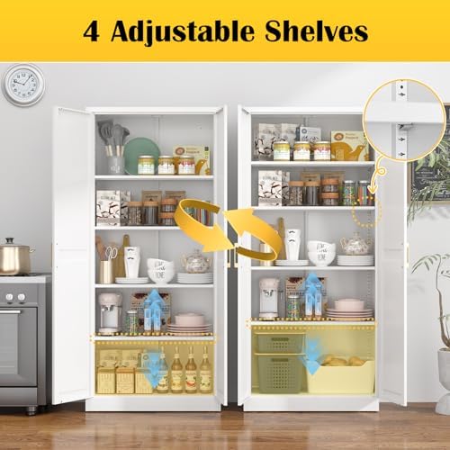 Steeloong 71"Metal Pantry Storage Cabinet - Image 5