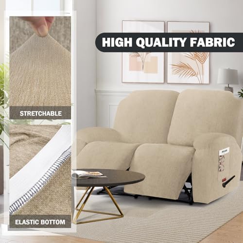 4 Pieces Stretch Recliner Loveseat Covers - Image 3