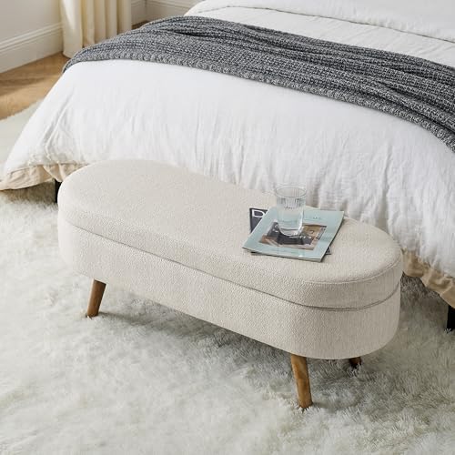 43.5" Ottoman with Storage, Storage Ottoman Bench with Safety Hinge, Bed End - Image 7