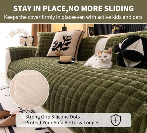 Sectional Velvet Couch Covers for 2 Seats - Image 4