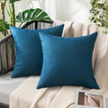 MIULEE Decorative Outdoor Pillow Covers Euro Waterproof 22x22 Blue by MIULEE