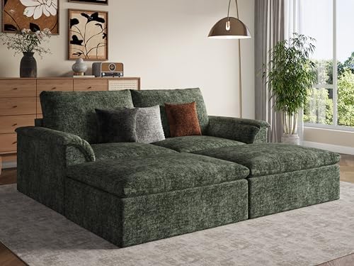 EASE MOOSE Boneless Sectional Couch, Cloud Sofa Bed by EASEMOOSE