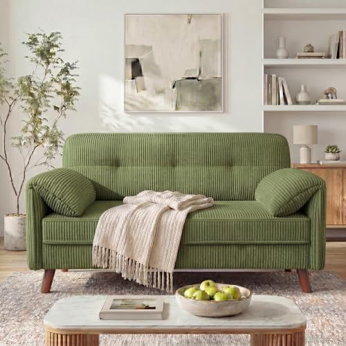 Apicizon 65" Loveseat Sofa, Corduroy Loveseat Couch by APICIZON