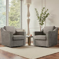 Swivel Accent Chairs Set of 2, Chenille Armchair by UIXE