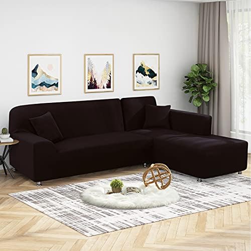 KinCam Sectional Couch Covers Stretch L Shape Sofa Covers - Image 5