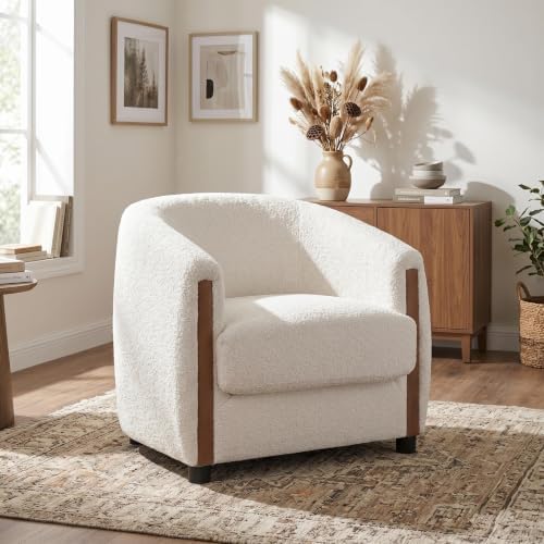 Christopher Knight Home Gini Modern Accent Chair, Boucle Upholstered Curved - Image 4