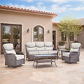Swivel Patio Chairs sofa Set of 5 by Bellefurn