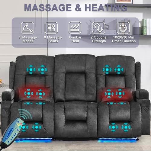 URRED Power Loveseat Recliner Sofa - Image 5