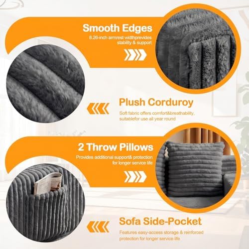 Erament Boneless Loveseat Convertible Sofa Bed, Folding Floor Futon Sleeper - Image 5