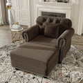 KEIKI 41" Velvet Chesterfield Sofa by KEIKI
