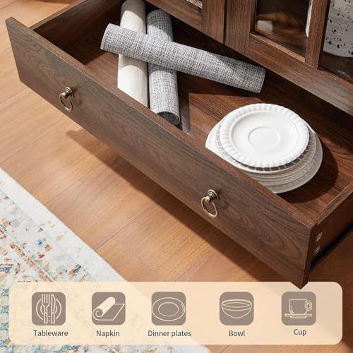 RowyPoey 71" Tall Arched Cabinet Bookshelf - Image 6
